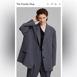 The Frankie Shop Bea Charcoal Blazer